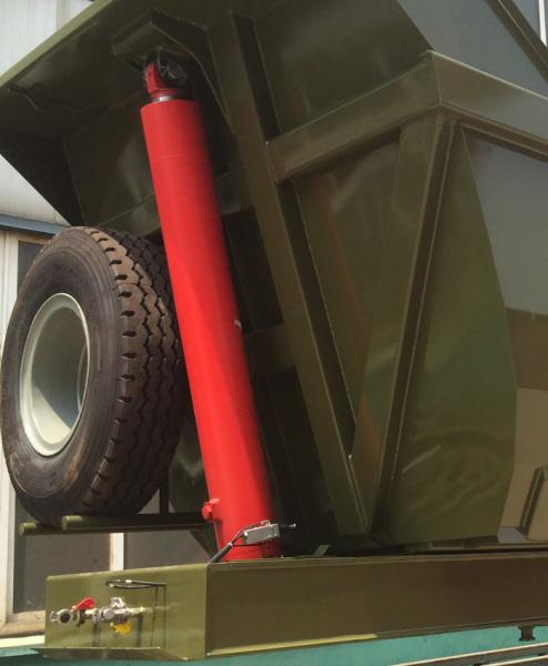Construction Business Semi Trailer Truck , 3Axles Tipping Trailer Truck High Rigidity