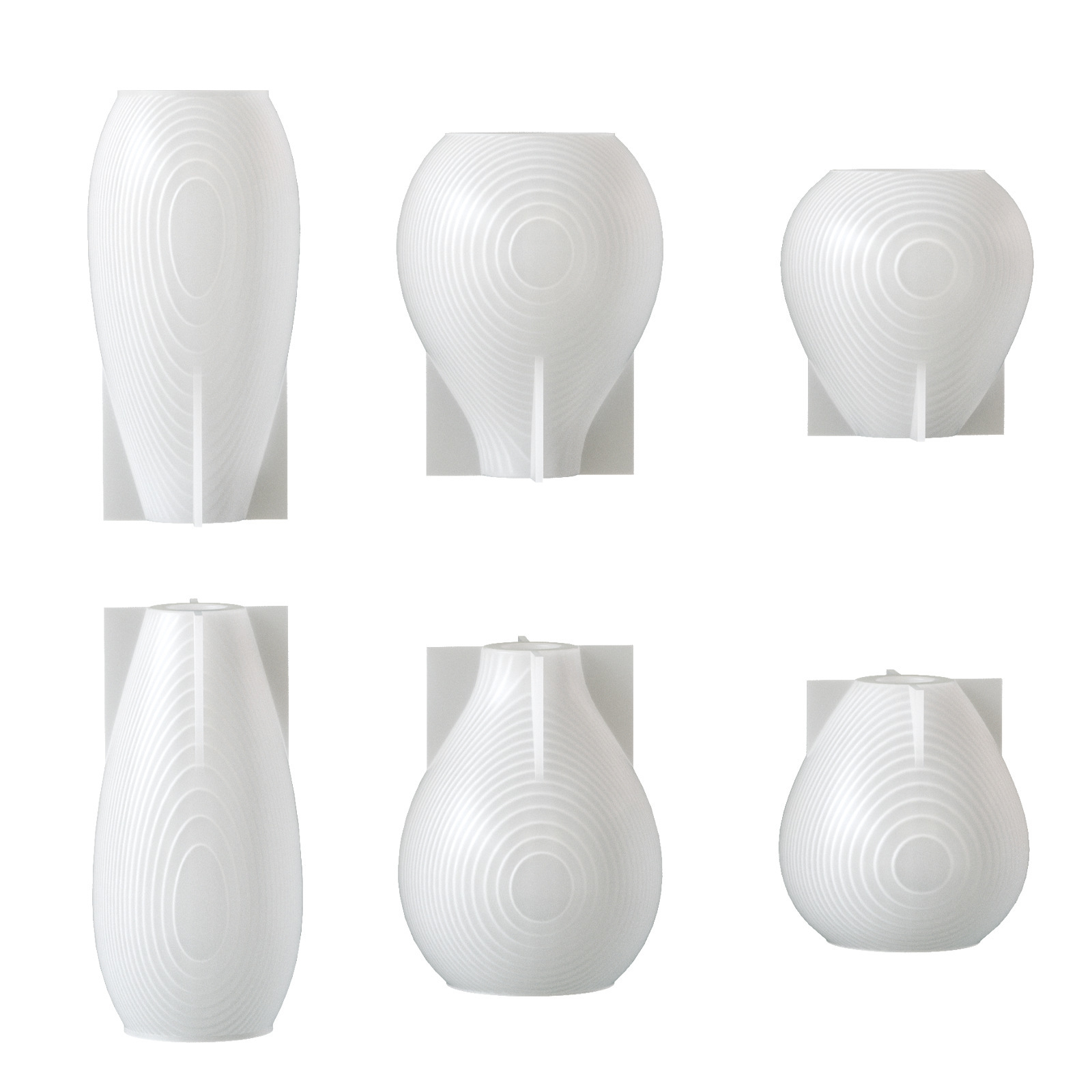 Nordic-inspired Ins Wind Chime Vase Candle Holder DIY Aromatic Plaster Cement Decor Silicone Mold