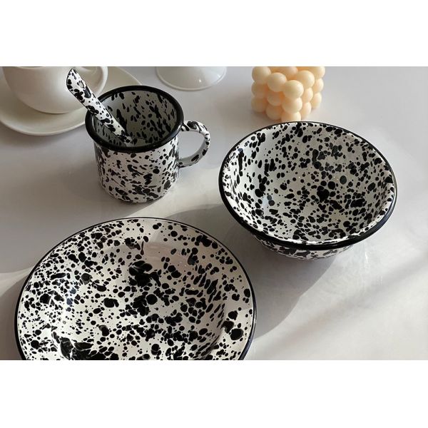 Various Color Speckled Enamel Coating Camping Mug Stylish Practical for Outdoors