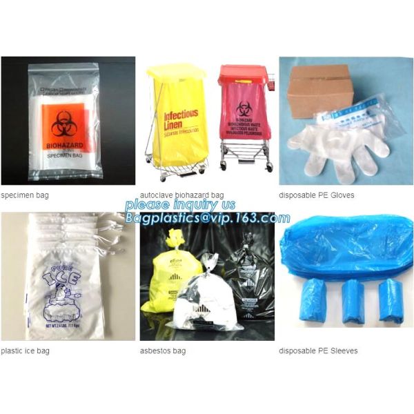 PE asbestos waste bags, Disposal Plastic Bag for Construction Waste, rubbish bag for asbestos fibers, bagplastics, bagea