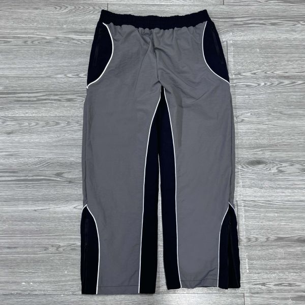 Manufacturer Custom Men's Nylon Patchwork Sweatsuit Windbreaker Zip up Jacket and Pants Sets Reflective Streetwear Tracksuit