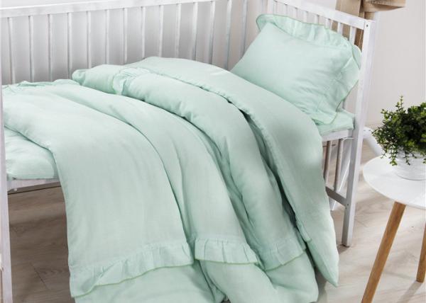 Size Adjustable 5 Pcs Modern Crib Bedding Sets Double Gauze / Cotton Ruched