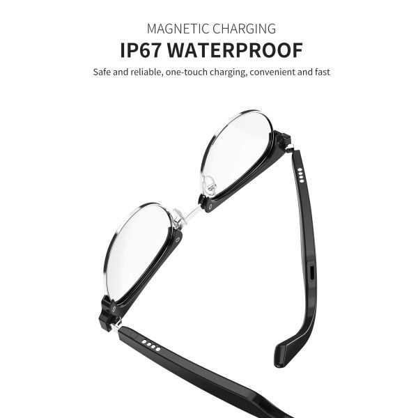 Nylon TR90 Frame UV400 Lens Bluetooth Smart Glasses For Outdoor Cycling