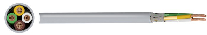250V VDE 0482-332 - 1 - 2 LiHCH TCWB Cable Grey Class 5 FRNC Copper Conductor