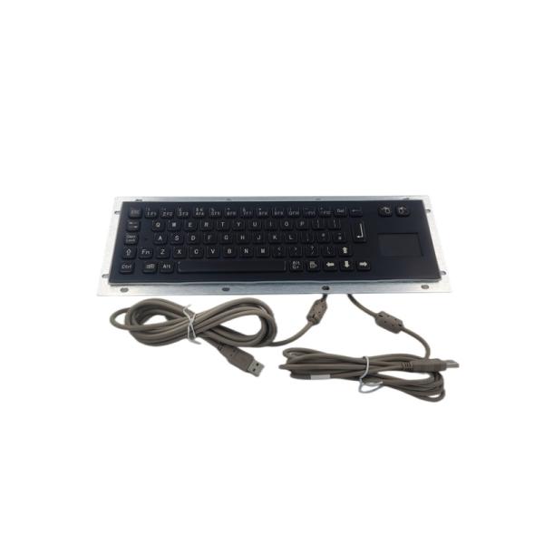Sem iluminação de fundo teclados de metal preto com touchpad 304 de aço inoxidável