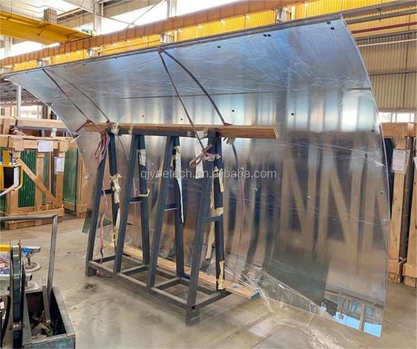 Vidro de segurança laminado temperado para construção de parede de cortina de clarabóia em borda polida fina