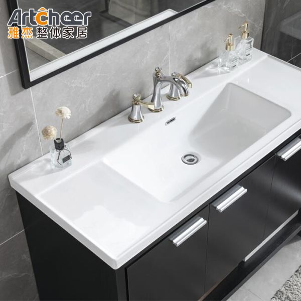 Modern Design Bathroom Vanity with Ceramic Basin and Eco-Friendly Plywood Construction