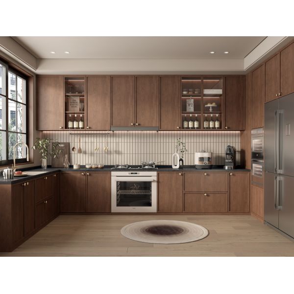 Manufacturer Cupboard Design Corner Freestanding Pantry Kitchen PVC Cabinets
