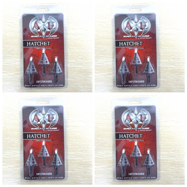 Зерно расширяемые пункты 3blade Broadheads кармазина 100 Spintite и поля