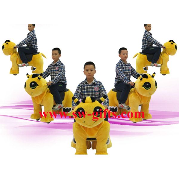Indoor playground equipment animated plush toy electric horse ride for kids