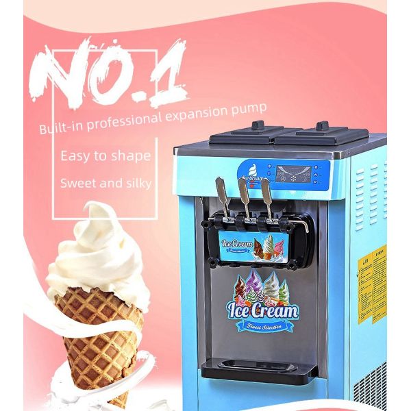 Commercial Soft Ice Cream Maker Machine with Stainless Steel and Milk Raw Material