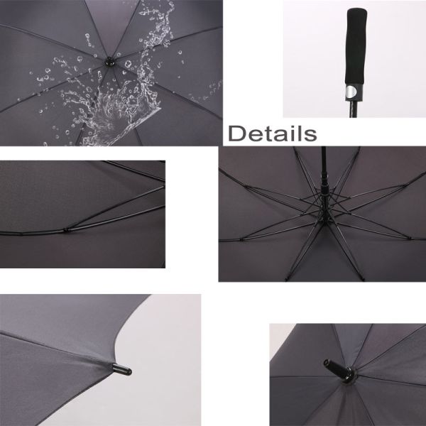Industry Manual Control Reflective Advertising Golf Umbrella with Fiberglass Ribs