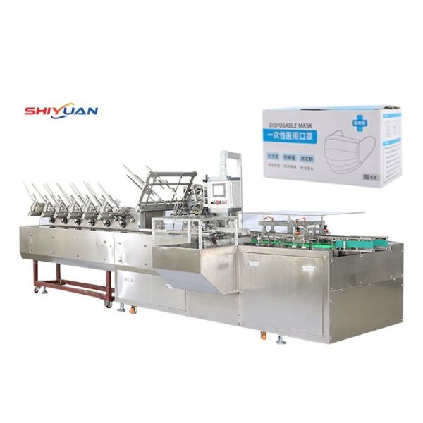 Toothpaste Mask Gloves Carton Box Packing Machine 40-50boxes/Min For Hamburger Food