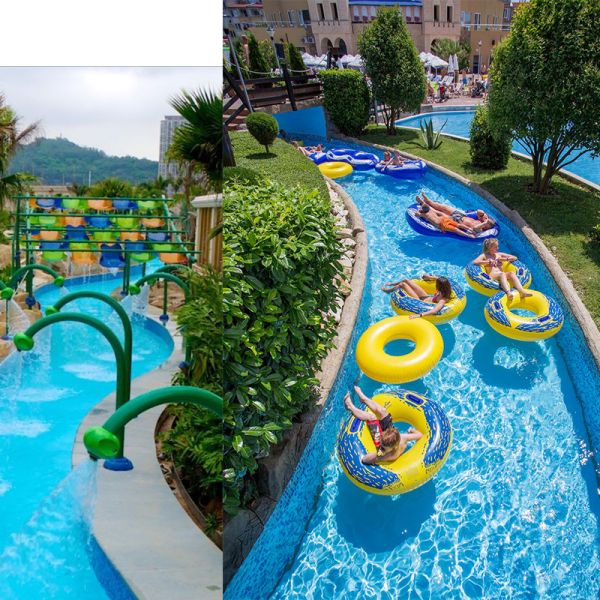 OEM Commercial Water Park Swim Wave Pool Water Play Structures For Family Fun