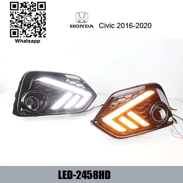 Honda Civic 2016-2020 Car LED cree DRL day time running lights driving daylight