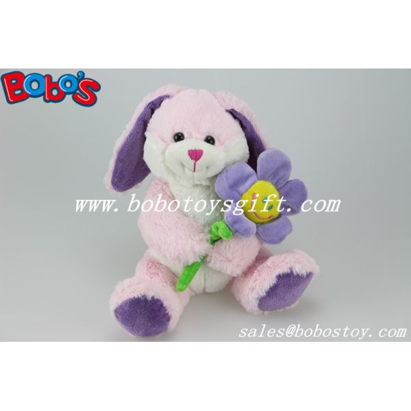 Pink Bunny Stuffed Animal With Sun Flower As Valentine gifts