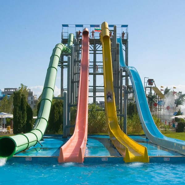 Fiberglass Steel Kids Water Parks Water Slide Splash Pad Interactive Playground Equipment