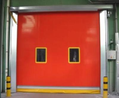 A tela do vinil do PVC de borracha dobra acima a porta automática rápida rápida rapidamente de atuação do quarto desinfetado do rolamento