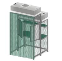 Fabrique fournie salle blanche en acier inoxydable cabine pour les surfaces non poreuses et la protection du personnel dans l'usine de fabrication de biotechnologie