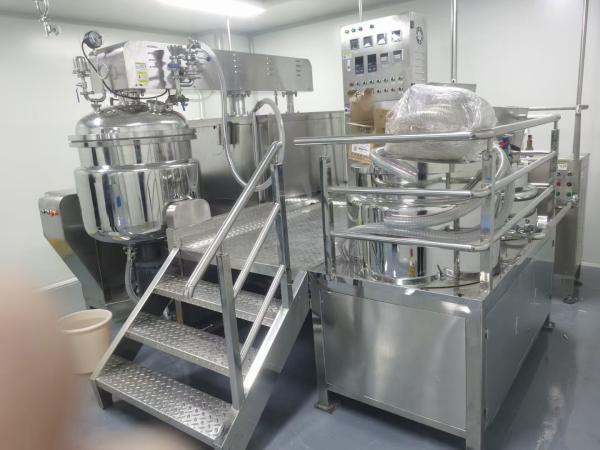 Máquina de emulsificación al vacío de acero inoxidable de elevación hidráulica tipo 200L