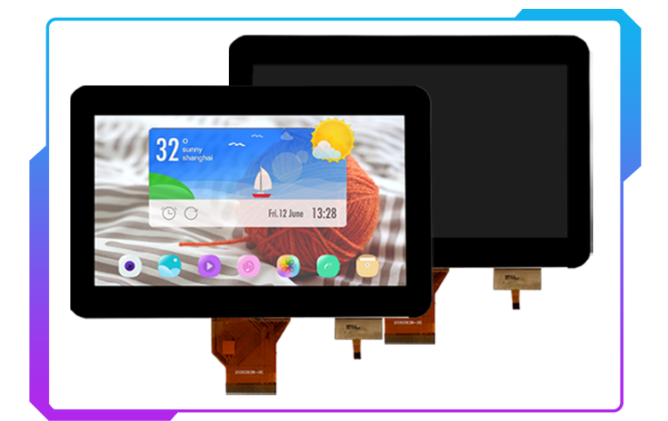 Transmissive TFT LCD Pinout Touch 7 Inch Hdmi Screen Display 800 X 480 50 Pin