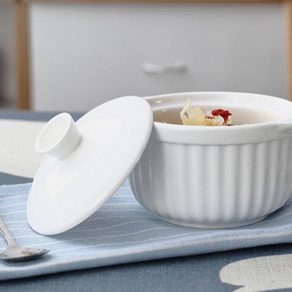 EU Round White Porcelain Dessert Bowls Dishwasher Safe