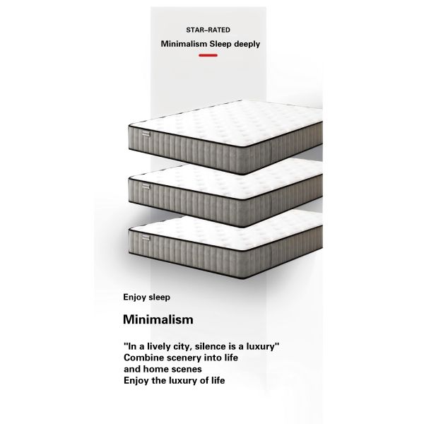 Massage Function Fabric Covered Independent Spring Mattress for Custom Size Bed Frame