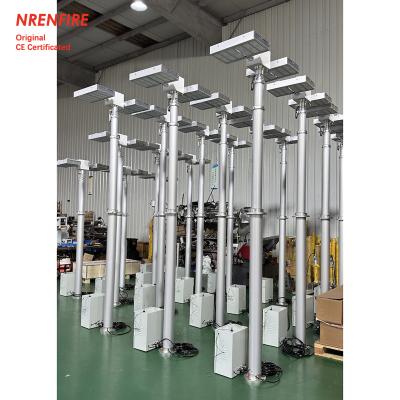 6m fire truck mounted pneumatic telescopic light mast tower for fire truck-pan tilt unit-remote control