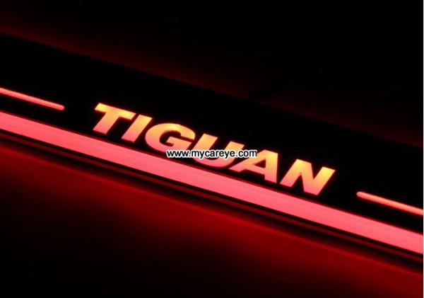 Volkswagen VW Tiguan car Led lights Moving door sill light Welcome Pedal sale
