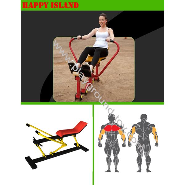 Single Boat Outdoor Gym Equipment Of Happy Island Brand