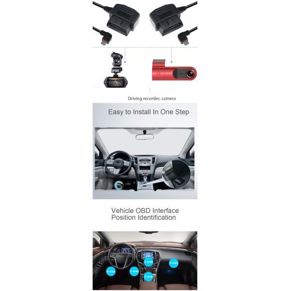 OBD2 16pin на Micro USB 5V 2A диагностический кабель зарядки