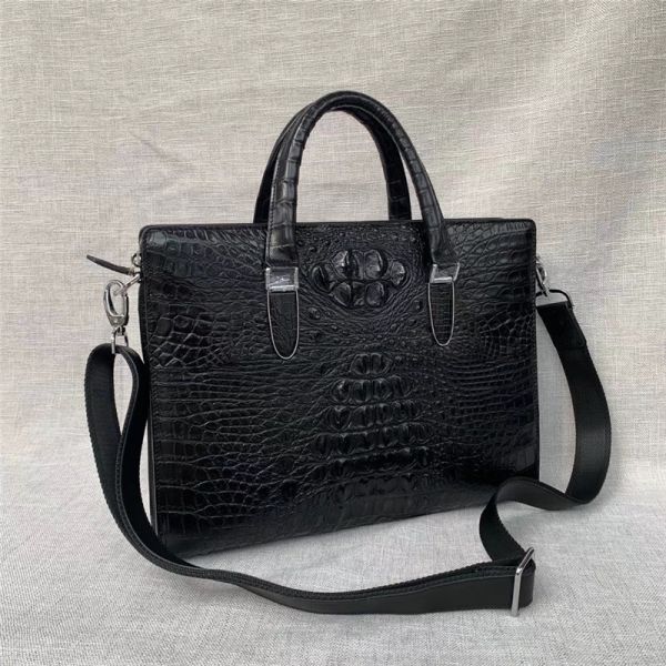 Authentic Crocodile Skin Businessmen Laptop Briefcase Genuine Alligator Leather Male Large A4 Portfolio Handbag