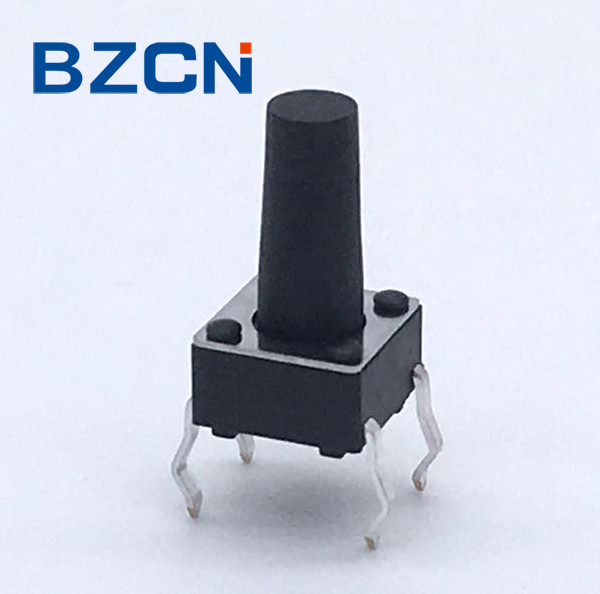 Consumer Electronics Normally Closed Tactile Switch Iron Cover 0.5mA Current Rate