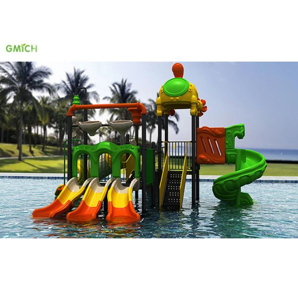 Children Outdoor Water Play Equipment Water Big Plastic Slide And Kid Water Park Playground