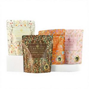 Custom Printed Matte Eco-Friendly PE Stand-Up Zipper Pouch Reusable Durable  Tea Food Milk Salad Pet Food Jelly Sushi