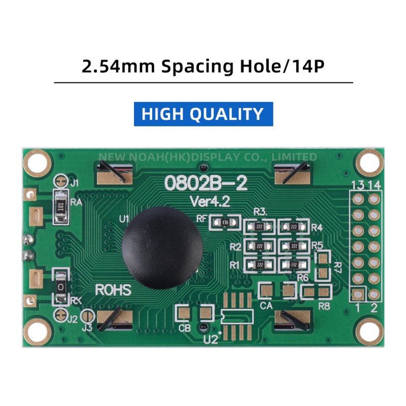 Russian Blue Film White Letters 0802B-2 Character LCD Module Character LCD Portable Display Module