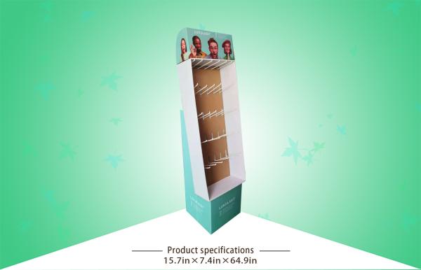 Plastic Hooks PP Lamination POS Cardboard Display CMYK