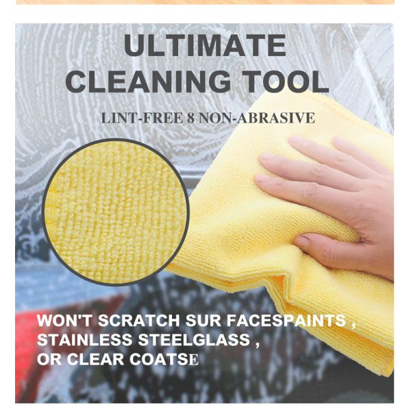 80% Poliéster 20% Poliamida 40*40cm 300gm Toalha de microfibra para limpeza de carro e cozinha