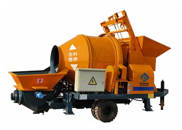 Trailer Mounted Concrete Mixer Pump Portable Cement Mini Concrete Pump Machine