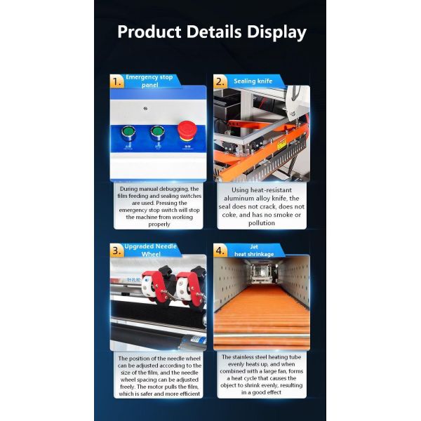 Fully Automatic CH-FQ450 Sealing and Cutting Heat Shrink Machine Mineral Water Heat Shrink Film Packaging Machine Plastic Sealing Machine