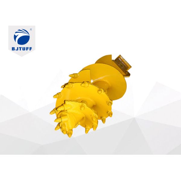 Customized Piling Tools Auger For Soil Drilling Double Cut Hardpan Rock Conical