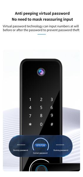 9 Language Electronic Door Locks Bluetooth Keyless Entry Door Lock
