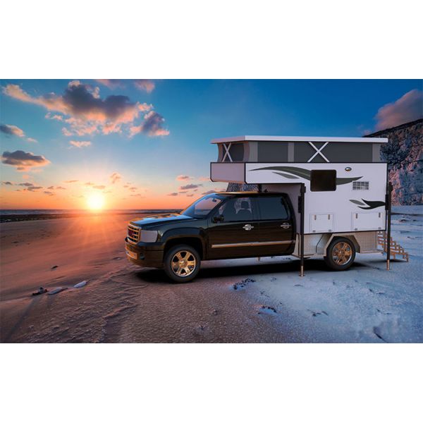 Campeur de sommeil facultatif de remorque de caisse de camion de capacité de remorques de campeur de camion de couleur