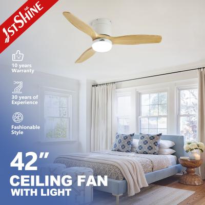 42 Inch Natural Wind Remote Control LED Ceiling Fan with Wood Blades Mulit Colors/OEM