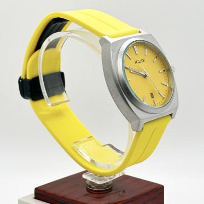 Silicone Strap Watch Mineral Glass Waterproof  With Digital Display Quartz Watch