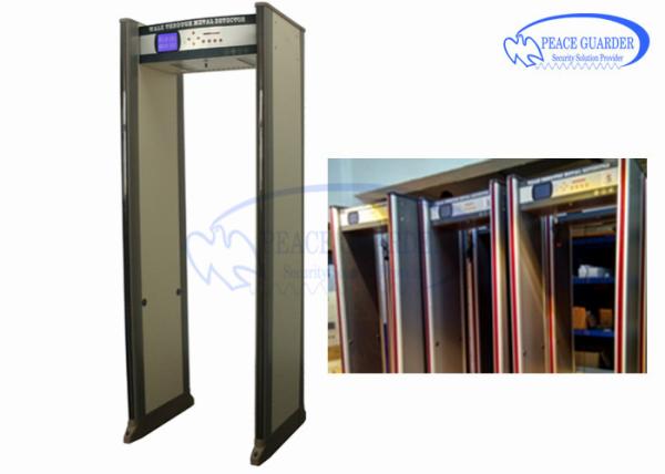 Integrated 8 Hours Battery Door Frame Metal Detector Gate With Security Camera