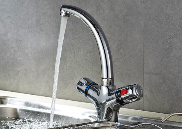 360 Degree Rotation Bridge Kitchen Sink Mixers ROVATE Double Hose Design