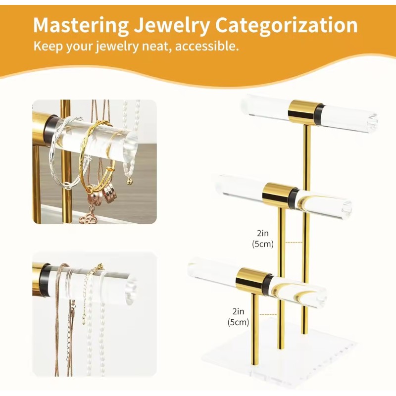 High Quality Customizable Transparent Jewelry Storage Rack Acrylic Riser Display Rack Durable Sturdy Item Storage Rack