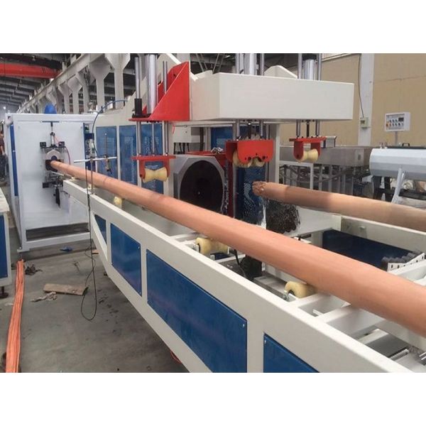 Full Intermeshing Plastic PVC Tube Extruder Line with Deep Screw Channel Structure