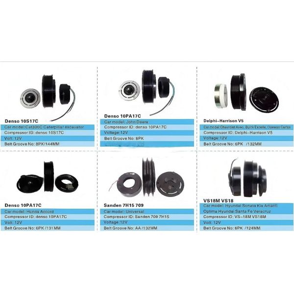 Magnetic Ac Compressor Clutch for NISSAN SENTRA N16 12V Coil n Hub Bearing n Pulley Auto Car Ac Parts Spare air Conditioner